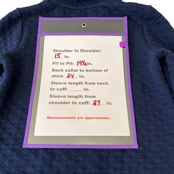 Crown & Ivy Blue Quilted Pullover Size Medium - Picture 8 of 10